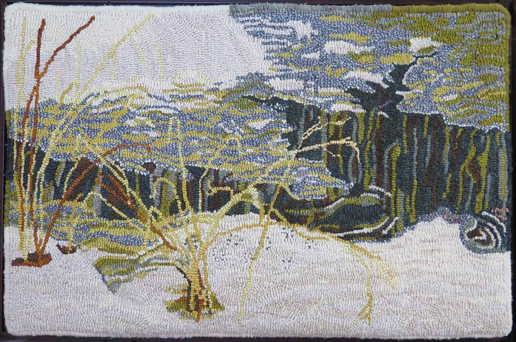 Otter Tracks, JC Davey - 26.5" x 18", wool